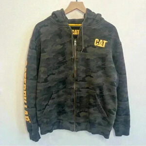 CAT Men’s Trademark Full Zip Camouflage Hoodie Size Large